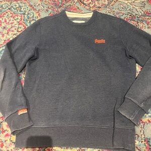 Superdry Navy Sweatshirt with Orange Accents
